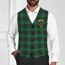 ScotsTee Shop Scottish McAlpin Ancient Crest Tartan Waistcoat Sleeveless Suit Vest