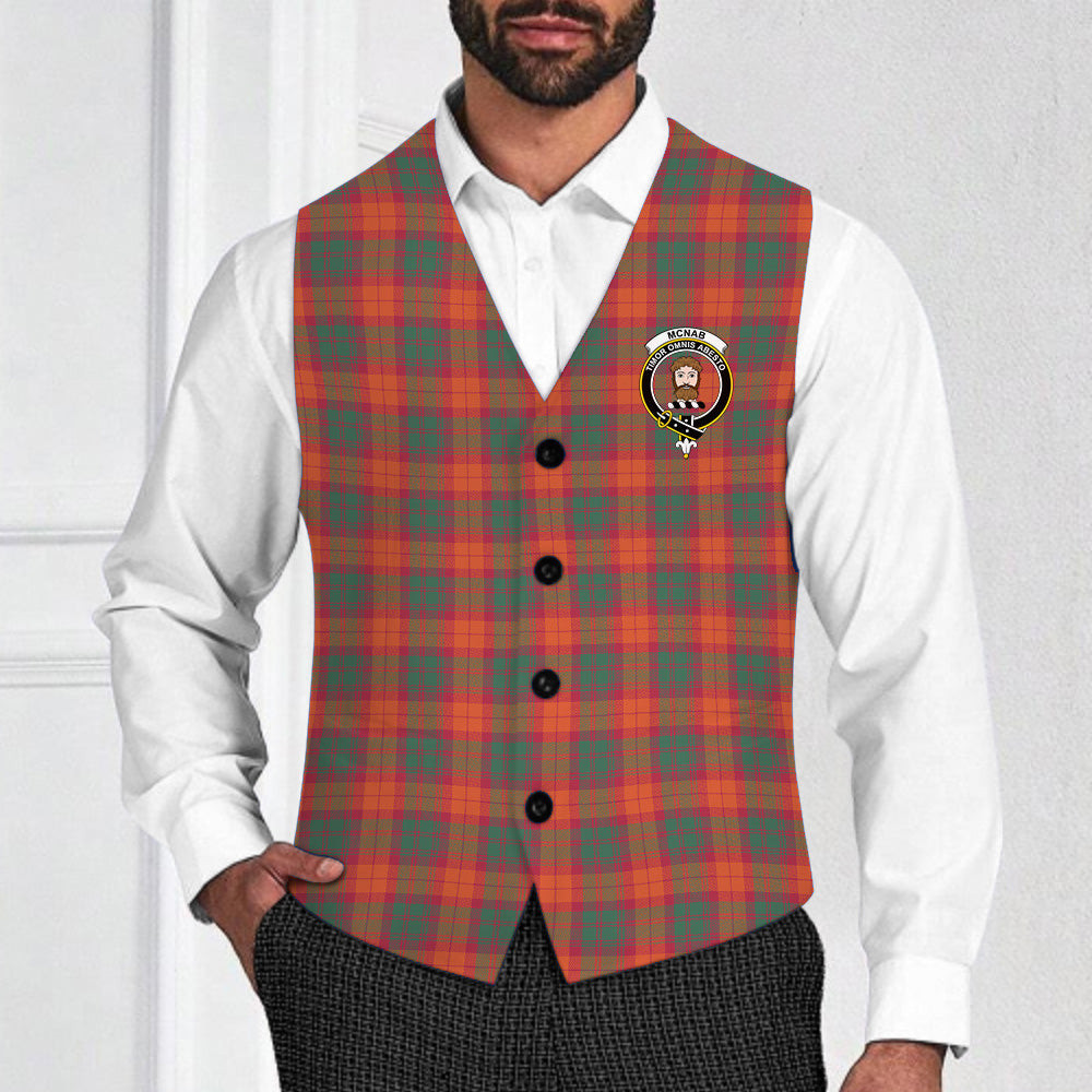 ScotsTee Shop Scottish McNab Ancient Crest Tartan Waistcoat Sleeveless Suit Vest