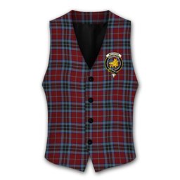 ScotsTee Shop Scottish MacTavish 2 Crest Tartan Waistcoat Sleeveless Suit Vest