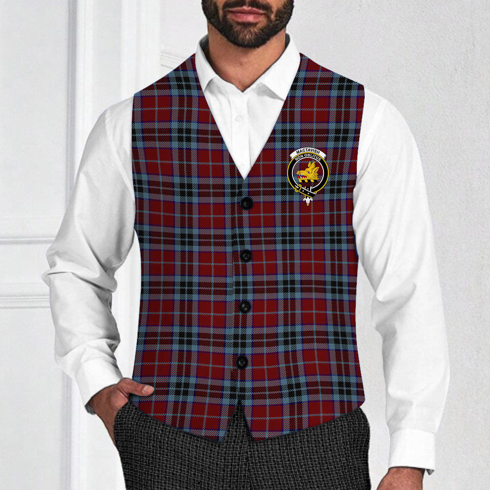 ScotsTee Shop Scottish MacTavish 2 Crest Tartan Waistcoat Sleeveless Suit Vest