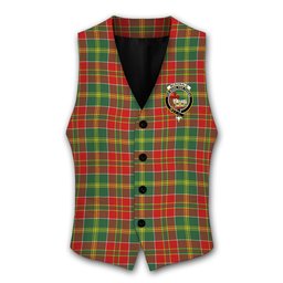 ScotsTee Shop Scottish McDonald of Kingsburgh Modern Crest Tartan Waistcoat Sleeveless Suit Vest