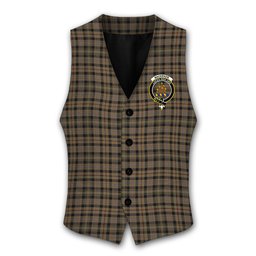 ScotsTee Shop Scottish MacKenzie Hunting Crest Tartan Waistcoat Sleeveless Suit Vest