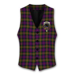 ScotsTee Shop Scottish McDonell Of Glengarry Modern Crest Tartan Waistcoat Sleeveless Suit Vest