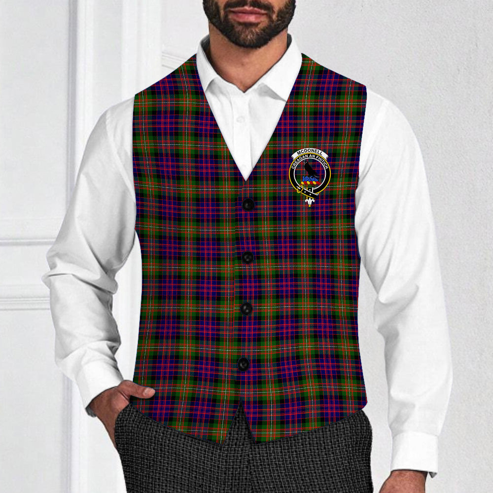 ScotsTee Shop Scottish McDonell Of Glengarry Modern Crest Tartan Waistcoat Sleeveless Suit Vest