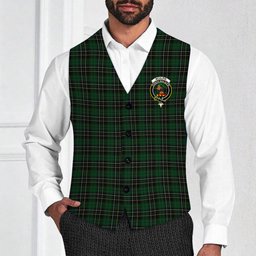 ScotsTee Shop Scottish McAlpin Crest Tartan Waistcoat Sleeveless Suit Vest