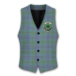 ScotsTee Shop Scottish Irvine of Glentulchan Ancient Crest Tartan Waistcoat Sleeveless Suit Vest
