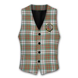 ScotsTee Shop Scottish McBean Dress Ancient Crest Tartan Waistcoat Sleeveless Suit Vest