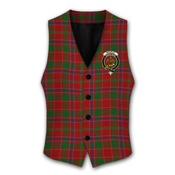 ScotsTee Shop Scottish Monroe Crest Tartan Waistcoat Sleeveless Suit Vest