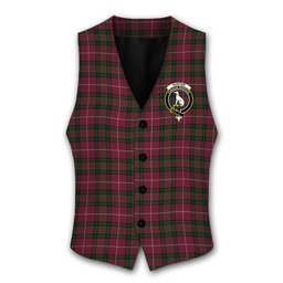 ScotsTee Shop Scottish Hunter of Bute Crest Tartan Waistcoat Sleeveless Suit Vest