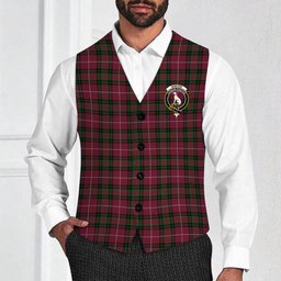 ScotsTee Shop Scottish Hunter of Bute Crest Tartan Waistcoat Sleeveless Suit Vest