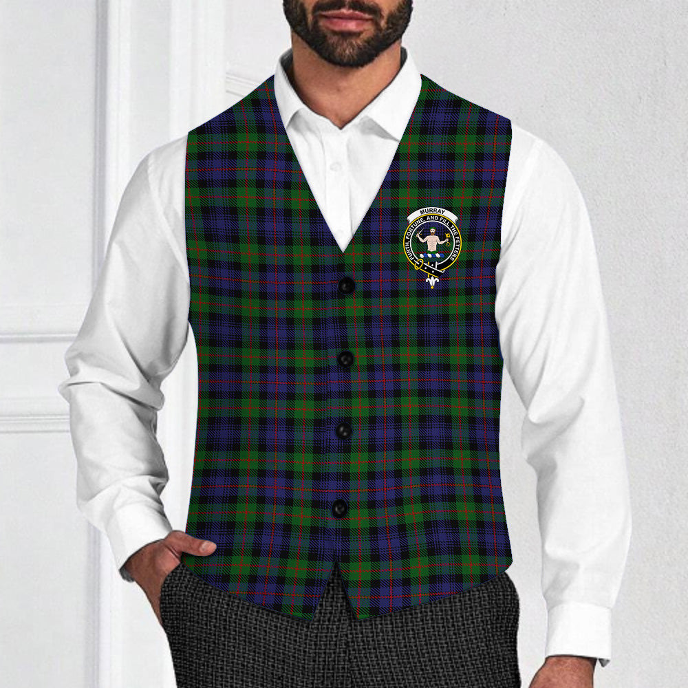ScotsTee Shop Scottish Murray of Atholl Crest Tartan Waistcoat Sleeveless Suit Vest