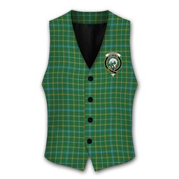ScotsTee Shop Scottish Kennedy Irish Ancient Crest Tartan Waistcoat Sleeveless Suit Vest