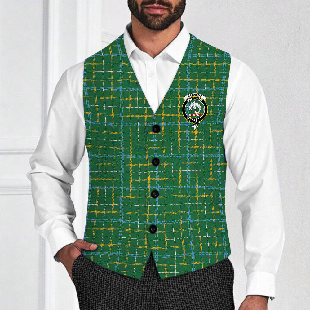 ScotsTee Shop Scottish Kennedy Irish Ancient Crest Tartan Waistcoat Sleeveless Suit Vest