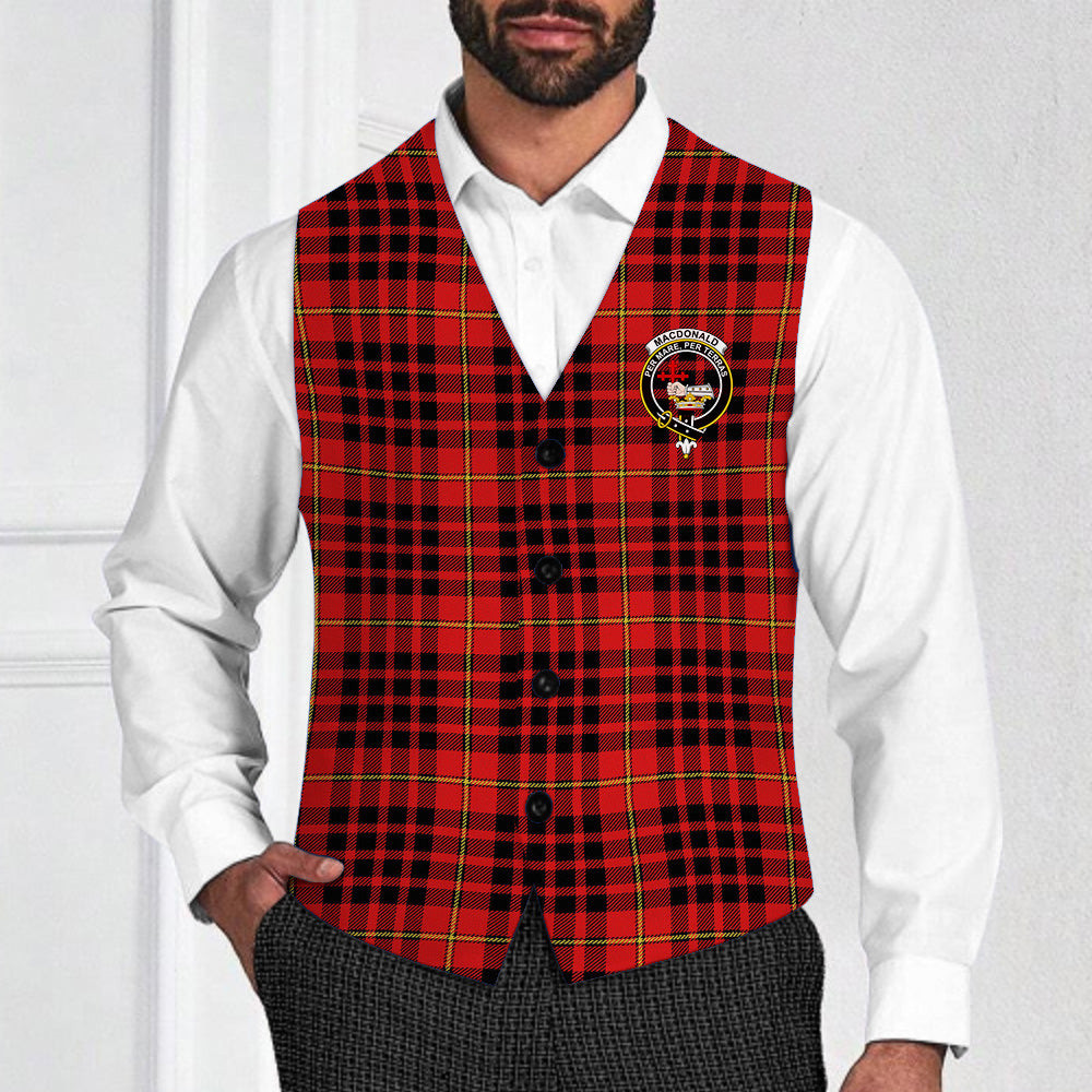 ScotsTee Shop Scottish MacDonald of Ardnamurchan Modern Crest Tartan Waistcoat Sleeveless Suit Vest