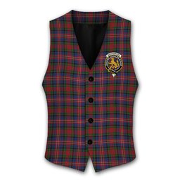 ScotsTee Shop Scottish MacPherson 7 Crest Tartan Waistcoat Sleeveless Suit Vest