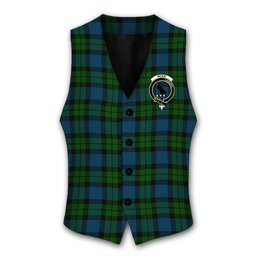 ScotsTee Shop Scottish McKie Crest Tartan Waistcoat Sleeveless Suit Vest