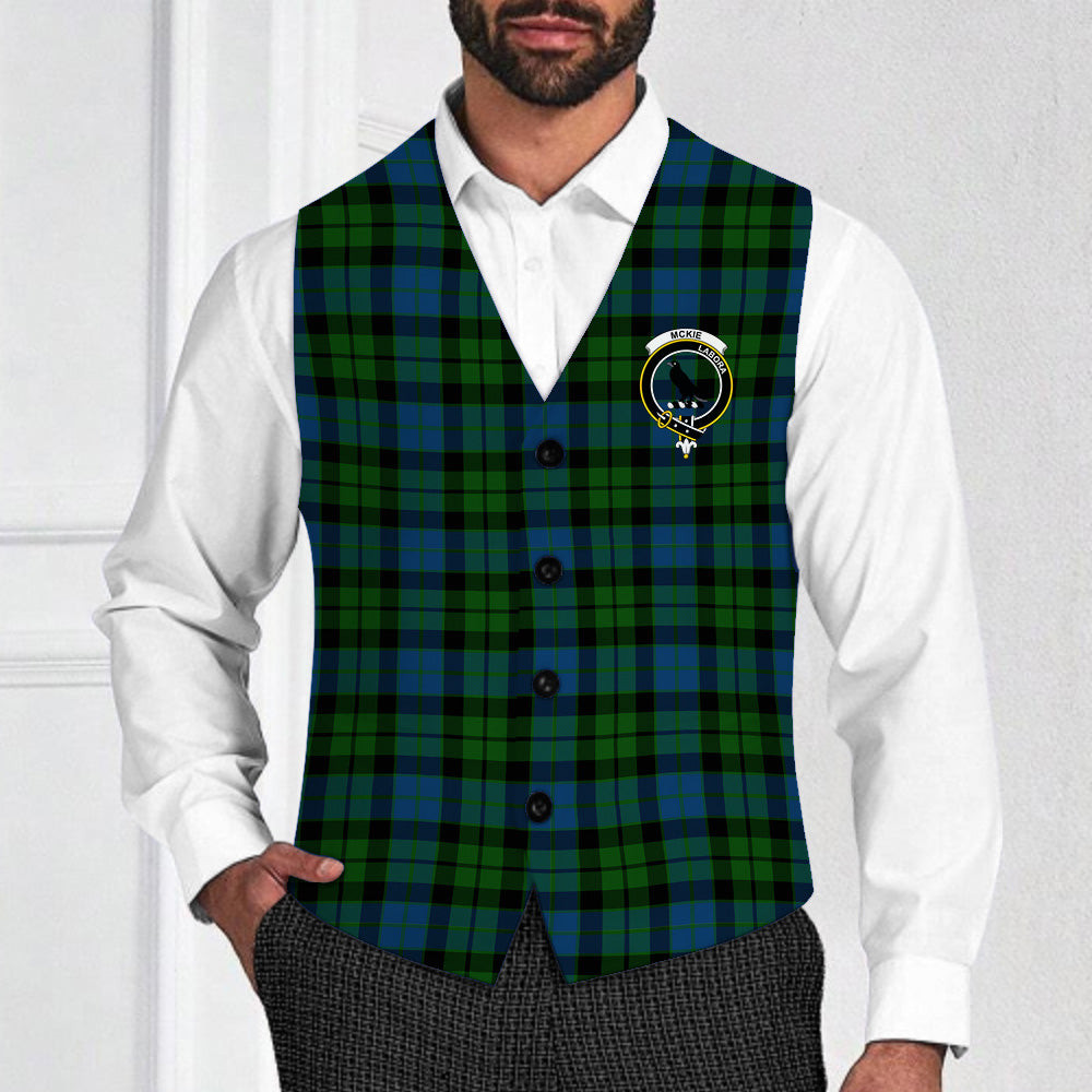 ScotsTee Shop Scottish McKie Crest Tartan Waistcoat Sleeveless Suit Vest