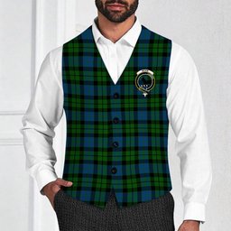 ScotsTee Shop Scottish McKie Crest Tartan Waistcoat Sleeveless Suit Vest