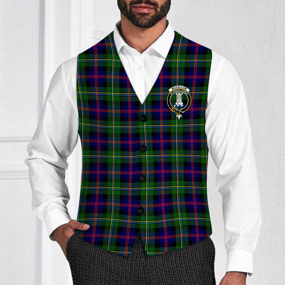 ScotsTee Shop Scottish McCallum #2 Crest Tartan Waistcoat Sleeveless Suit Vest