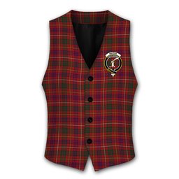 ScotsTee Shop Scottish MacRae of Inverinate Crest Tartan Waistcoat Sleeveless Suit Vest