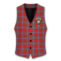 ScotsTee Shop Scottish McFarland Modern Crest Tartan Waistcoat Sleeveless Suit Vest