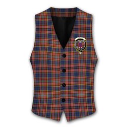 ScotsTee Shop Scottish Ogilvie 6 Crest Tartan Waistcoat Sleeveless Suit Vest
