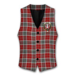 ScotsTee Shop Scottish MacLean of Duart Dress 2 Crest Tartan Waistcoat Sleeveless Suit Vest