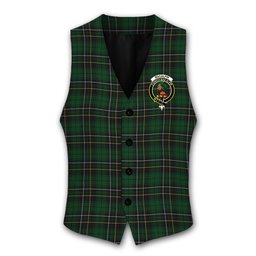 ScotsTee Shop Scottish MacAlpin Crest Tartan Waistcoat Sleeveless Suit Vest