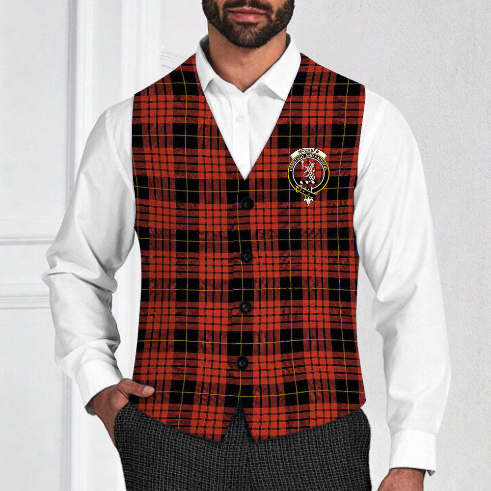 ScotsTee Shop Scottish McQueen Ancient Crest Tartan Waistcoat Sleeveless Suit Vest