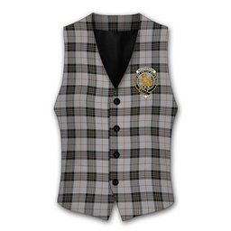 ScotsTee Shop Scottish MacPherson 10 Crest Tartan Waistcoat Sleeveless Suit Vest