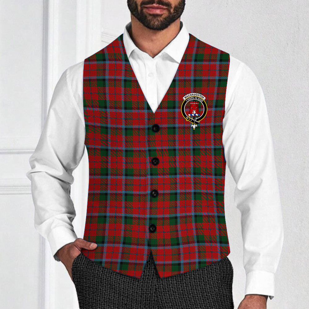 ScotsTee Shop Scottish MacNaughton Crest Tartan Waistcoat Sleeveless Suit Vest