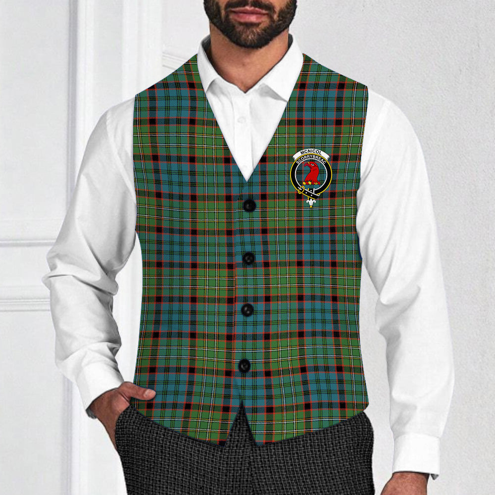 ScotsTee Shop Scottish McNicol Hunting Ancient Crest Tartan Waistcoat Sleeveless Suit Vest