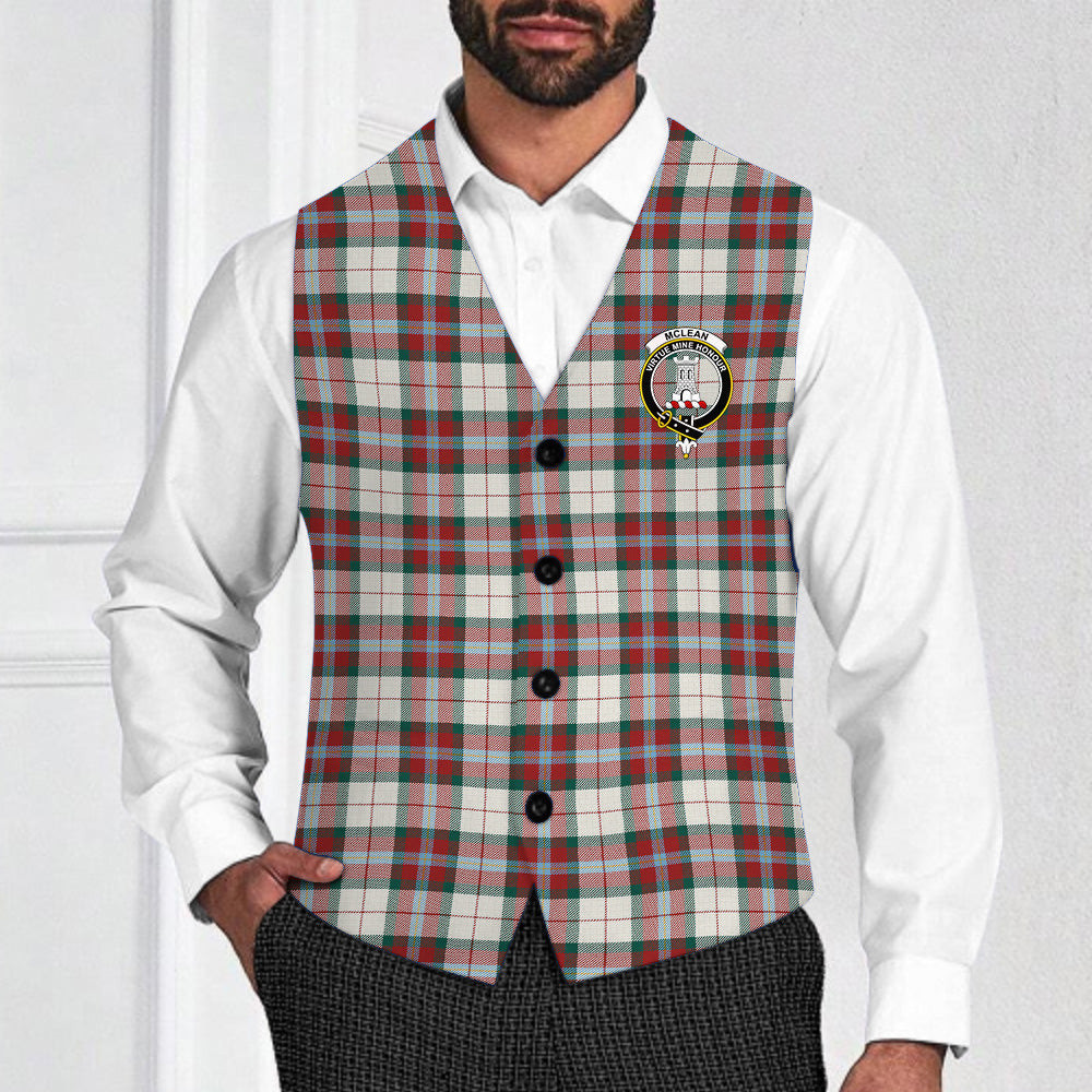 ScotsTee Shop Scottish McLean Dress Modern Crest Tartan Waistcoat Sleeveless Suit Vest