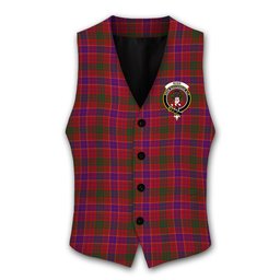 ScotsTee Shop Scottish Ross 3 Crest Tartan Waistcoat Sleeveless Suit Vest