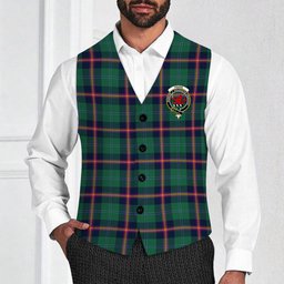 ScotsTee Shop Scottish Young Modern Clan Crest Tartan Waistcoat Sleeveless Suit Vest