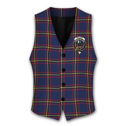 ScotsTee Shop Scottish McLaine of Lochbuie Hunting Modern Crest Tartan Waistcoat Sleeveless Suit Vest