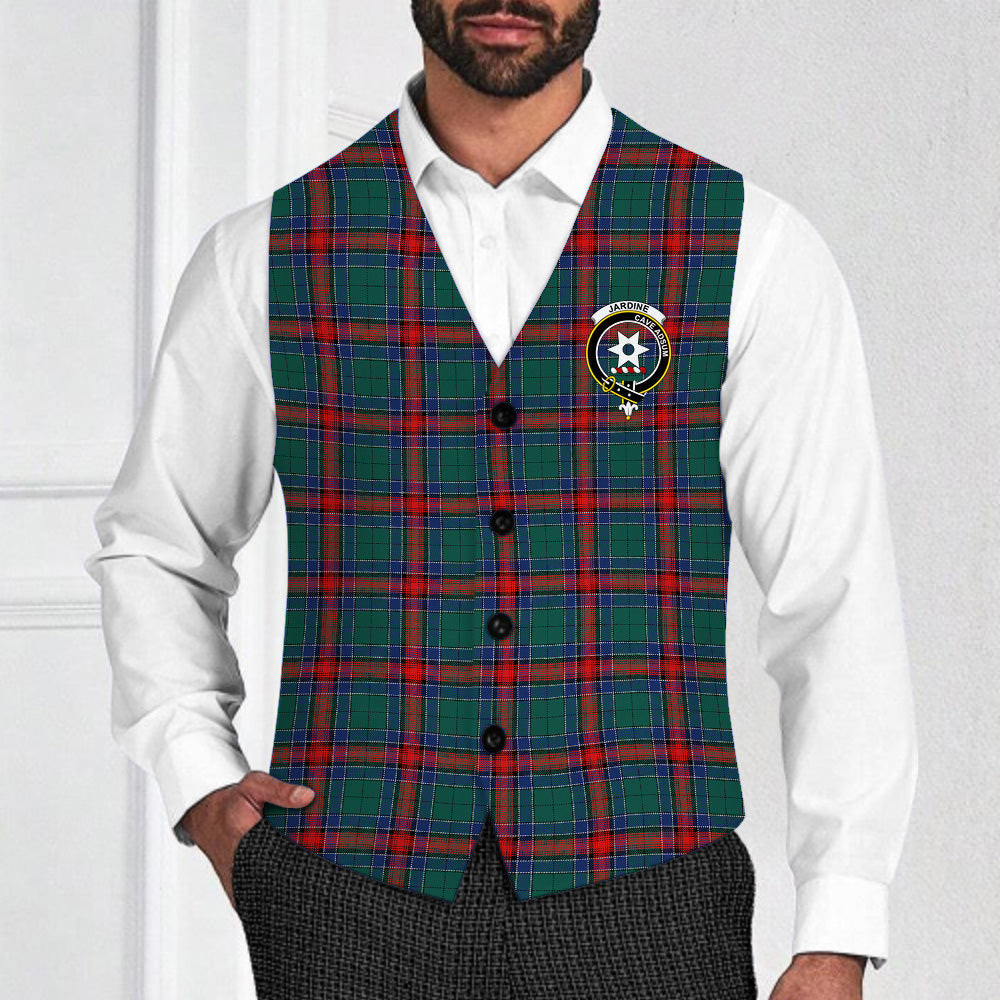 ScotsTee Shop Scottish Jardine Dress Modern Crest Tartan Waistcoat Sleeveless Suit Vest