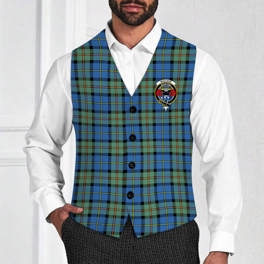 ScotsTee Shop Scottish MacLeod of Harris Ancient Crest Tartan Waistcoat Sleeveless Suit Vest