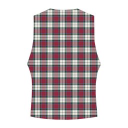 ScotsTee Shop Scottish Rose Dress Modern Crest Tartan Waistcoat Sleeveless Suit Vest