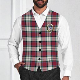 ScotsTee Shop Scottish Rose Dress Modern Crest Tartan Waistcoat Sleeveless Suit Vest