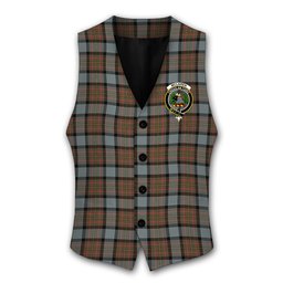 ScotsTee Shop Scottish McLaren Weathered Crest Tartan Waistcoat Sleeveless Suit Vest