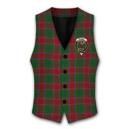 ScotsTee Shop Scottish McPhail Blue Bands Crest Tartan Waistcoat Sleeveless Suit Vest