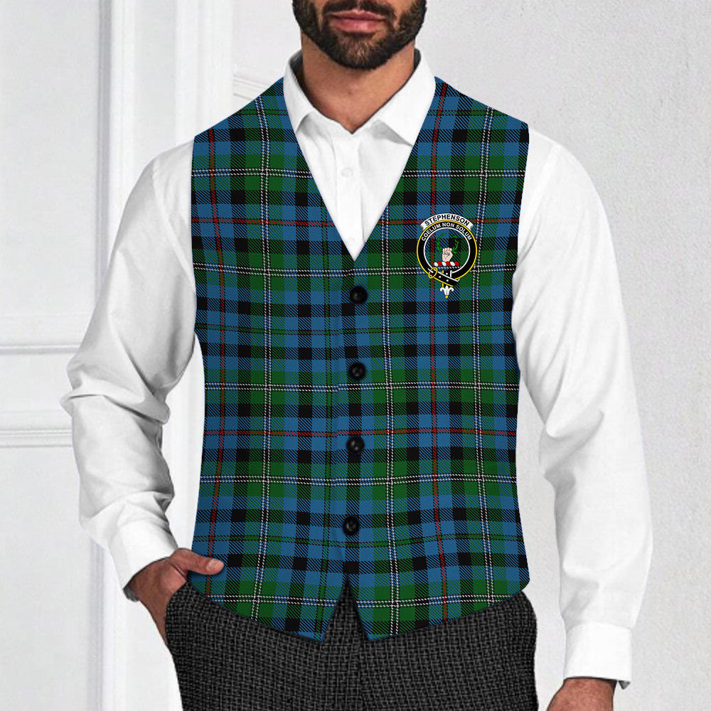 ScotsTee Shop Scottish Stephenson Hunting Red Stripe Crest Tartan Waistcoat Sleeveless Suit Vest