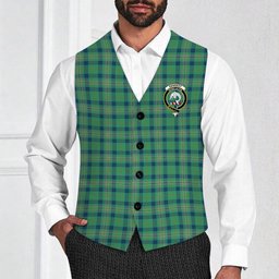 ScotsTee Shop Scottish Kennedy Ancient Crest Tartan Waistcoat Sleeveless Suit Vest