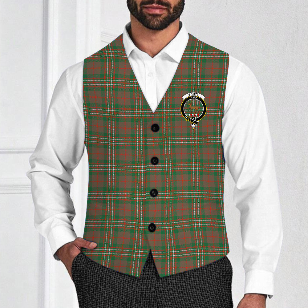 ScotsTee Shop Scottish Scott Brown Hunting Ancient Crest Tartan Waistcoat Sleeveless Suit Vest