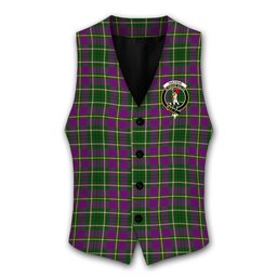 ScotsTee Shop Scottish Tailyour Crest Tartan Waistcoat Sleeveless Suit Vest