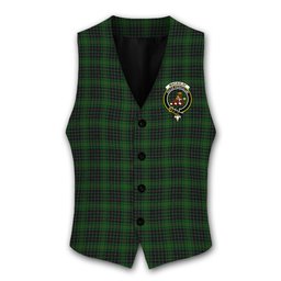 ScotsTee Shop Scottish MacAulay Hunting Crest Tartan Waistcoat Sleeveless Suit Vest