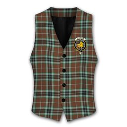 ScotsTee Shop Scottish Thomson Hunting Modern Crest Tartan Waistcoat Sleeveless Suit Vest