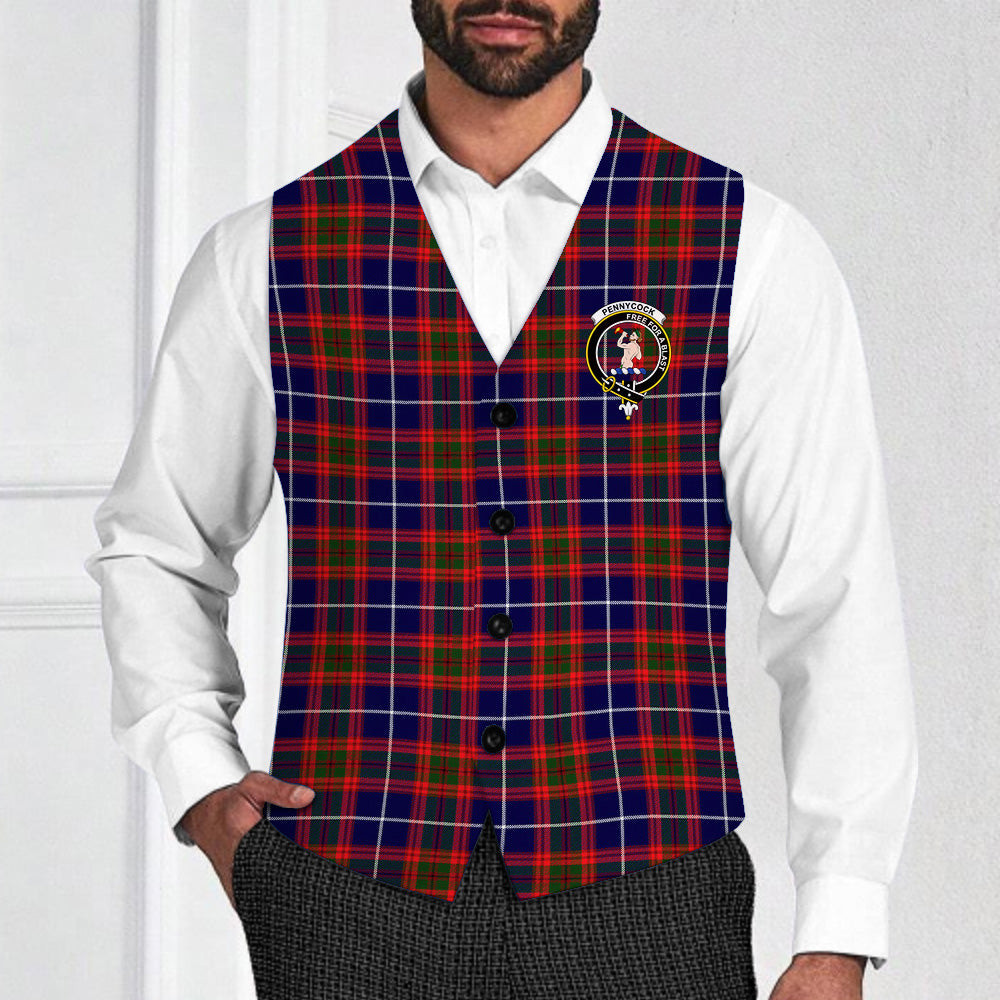 ScotsTee Shop Scottish Pennycook Modern Crest Tartan Waistcoat Sleeveless Suit Vest