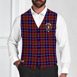 ScotsTee Shop Scottish Pennycook Modern Crest Tartan Waistcoat Sleeveless Suit Vest